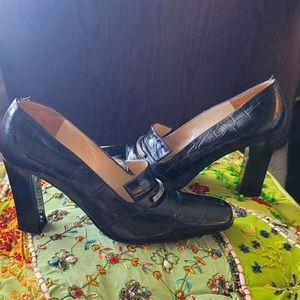 Charles Jourdan Vintage Paris Black Classic Leather Pumps Excellent Condition